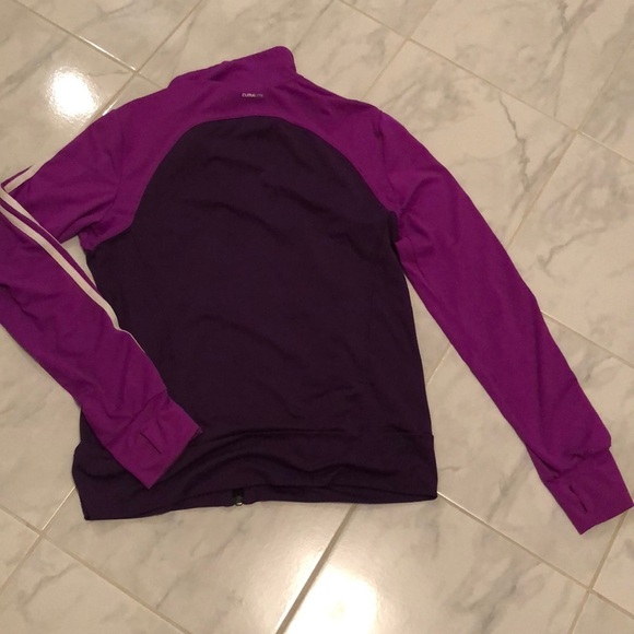 ADIDAS purple zip up long sleeve light jacket. - Picture 4 of 4
